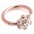 PVD Rose Gold Jewelled Flower Hinged Ring - view 1