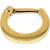 Plain PVD Gold Septum Clicker Ring - view 1
